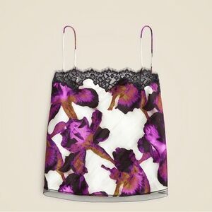 J. Crew Purple Floral Camisole